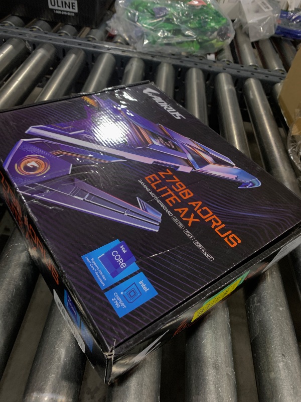 Photo 1 of GIGABYTE Z790 AORUS Elite AX (LGA 1700/ Intel Z790/ ATX/ DDR5/ Quad M.2/ PCIe 5.0/ USB 3.2 Gen2X2 Type-C/Intel WiFi 6E/ 2.5GbE LAN/Q-Flash Plus/PCIe EZ-Latch/Gaming Motherboard)
