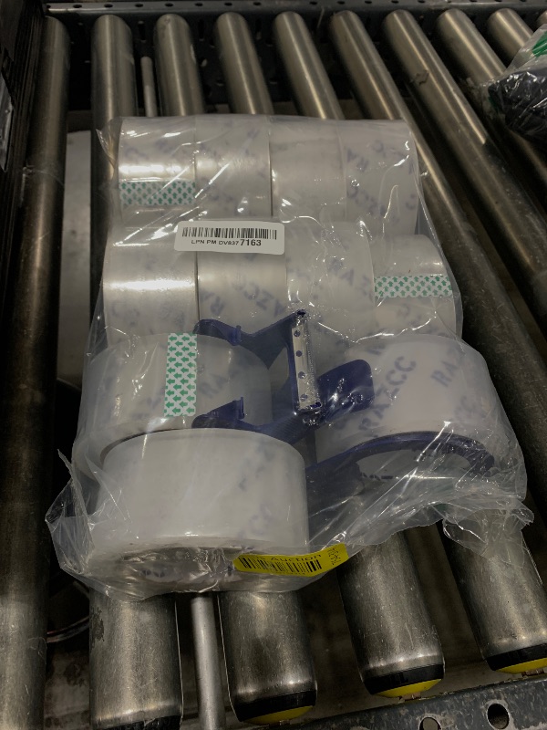 Photo 1 of RAZCC Clear Packing Tape, 12 Rolls Heavy Duty Packaging Tape with Dispensers for Packing Shipping Moving and Sealing, Thicker Packing Tape-2" x 65 Yards Per Roll, 780 Total Yards