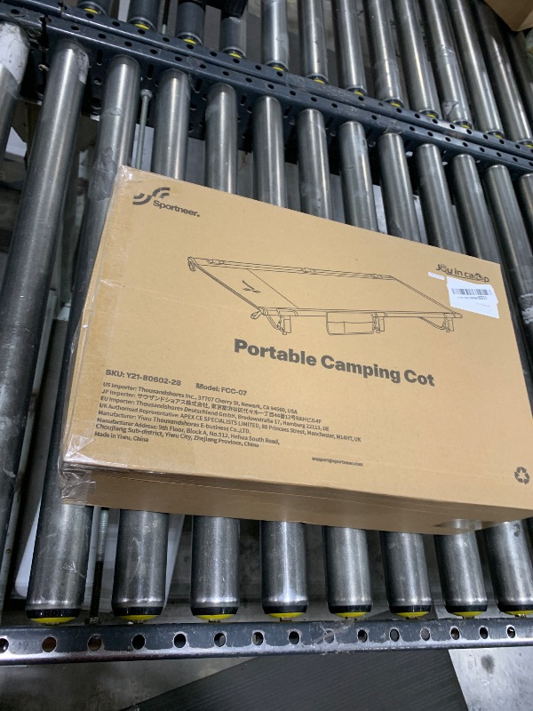 Photo 1 of Sportneer Camping Cot: 31.5’’ Extra Wide Compact Sleeping Cots with Side Pocket - Lightweight Folding Cot for Camping Traveling Tent Day, Carry Bag Included, Easy Setup - Size 74.8''x31.5''