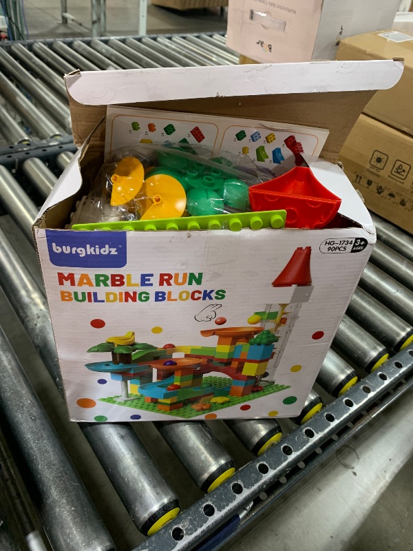 Photo 1 of Marble Run Toy Motorized Elevator Marble Maze Kit with Perpetual Motion Machine, Building Block Educational Construction Game Playset STEM Learning Hand Eye Coordination Training Unlimited DIY