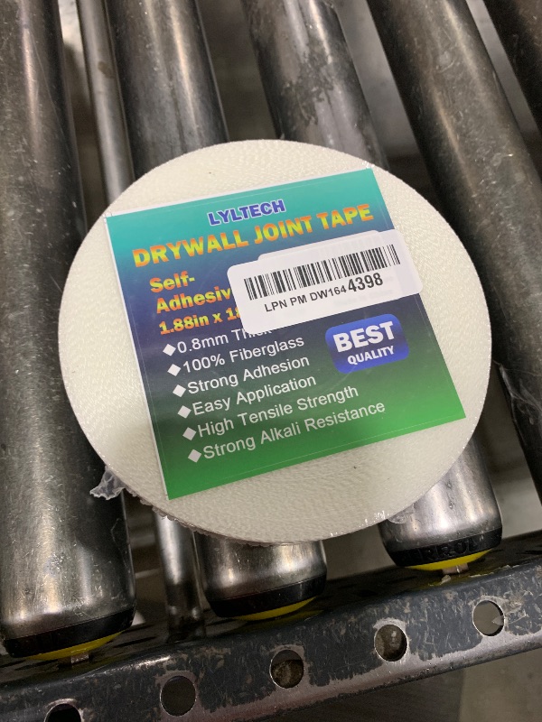 Photo 1 of LYLTECH Drywall Joint Tape-13 MESH,100% Fiberglass 1.88-Inch X 180Feet,Heavy-Duty Self-Adhesive Wall Crack and Seam Patch