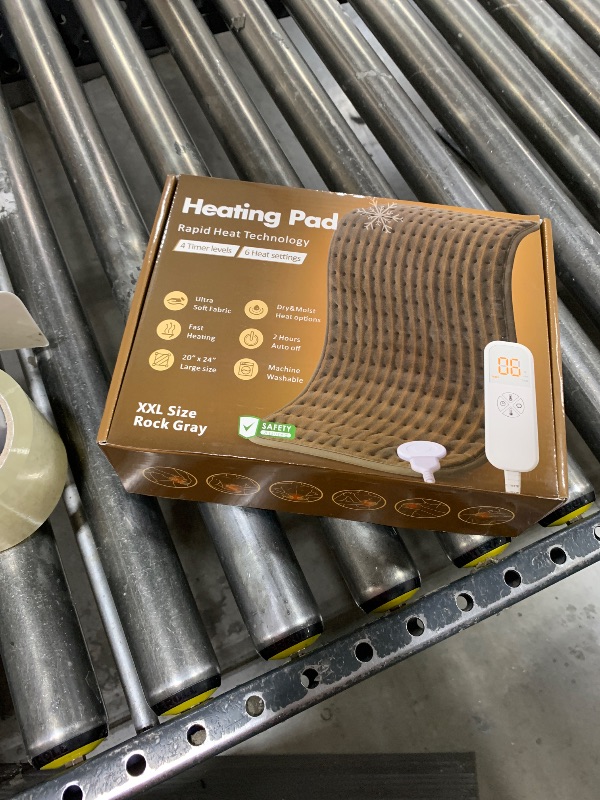 Photo 1 of Ultra-Wide Microplush Heating Pad - 20"x24" Electric Heating Pad for Back, Neck, Shoulder Pain and Cramps - Moist Heat Option, Machine Washable, Auto-Off - Gifts for Women Men Her Him