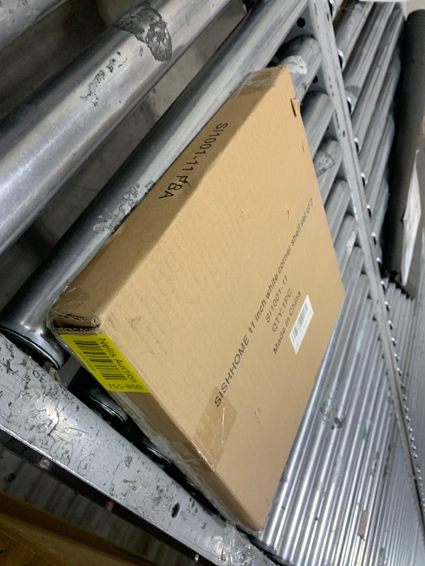 Photo 1 of 11 Inch Set of 2 Corner Wall Mounted Floating Shelf White,for Kitchen Room ,Living Room,Bathroom and Any Wall Corner Decor Display.