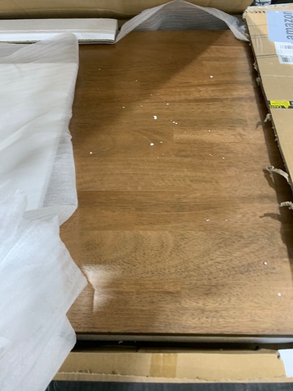 Photo 1 of Signature Design by Ashley Gesthaven Contemporary Counter Height Dining Table with 3 Shelves and Trestle Base, Light Brown & Dark Brown