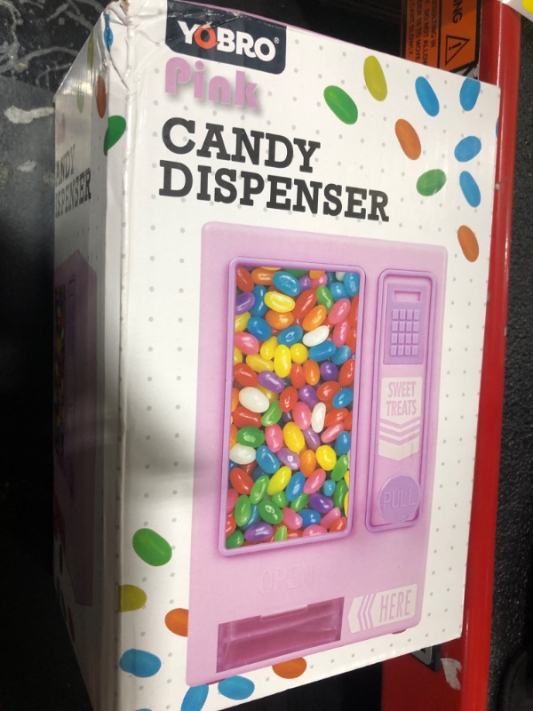 Photo 1 of YOBRO Candy Dispenser, Cute Vending Machine for Desktop, Manual Candy Machine, Dispense Mini Candies, Birthday&Christmas Gift for Girls, Gift for Friends Girlfriends (Pink)