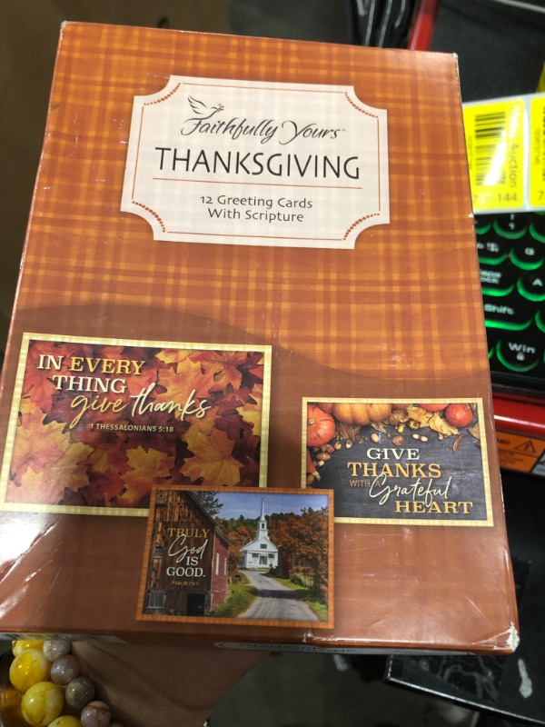 Photo 1 of Faithfully Yours Designer Greetings Inspirational Thanksgiving Boxed Card Assortment, Thanksgiving Blessings with Biblical Scripture Verses (Box of 12 Greeting Cards with Envelopes) 