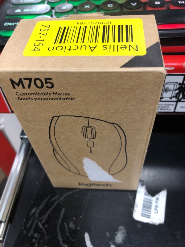 Photo 1 of Logitech M705 Marathon Wireless Mouse, 2.4 GHz USB Unifying Receiver, 1000 DPI, 5-Programmable Buttons, 3-Year Battery, Compatible with PC, Mac, Laptop, Chromebook - Black