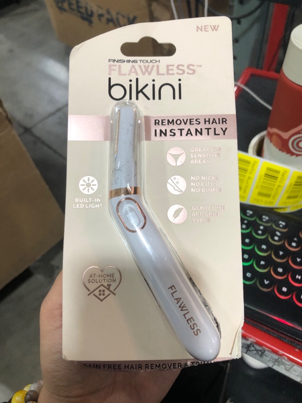 Photo 1 of Finishing Touch Flawless Bikini Shaver and Trimmer Hair Remover for Women, Dry Use Electric Razor, Personal Groomer for Intimate Ladies Shaving, No Bump, Smooth Shave