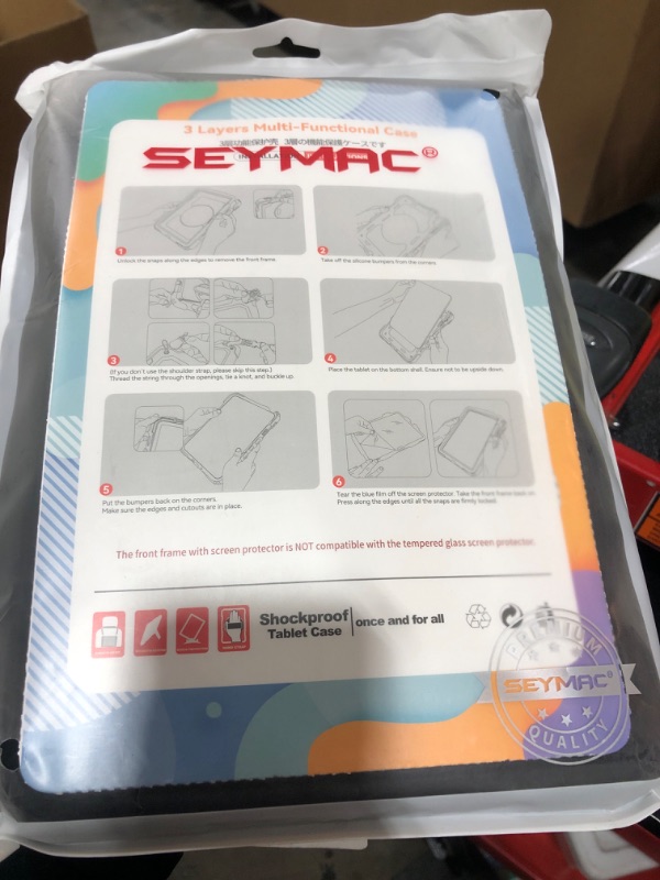 Photo 1 of SEYMAC stock Case for Samsung Galaxy Tab S10 FE / S9 / S9 FE 5G Tablet Case Protective with Screen Protector, Pencil Holder, 360 Rotate Stand, Hand Strap, Shoulder Strap, Black1