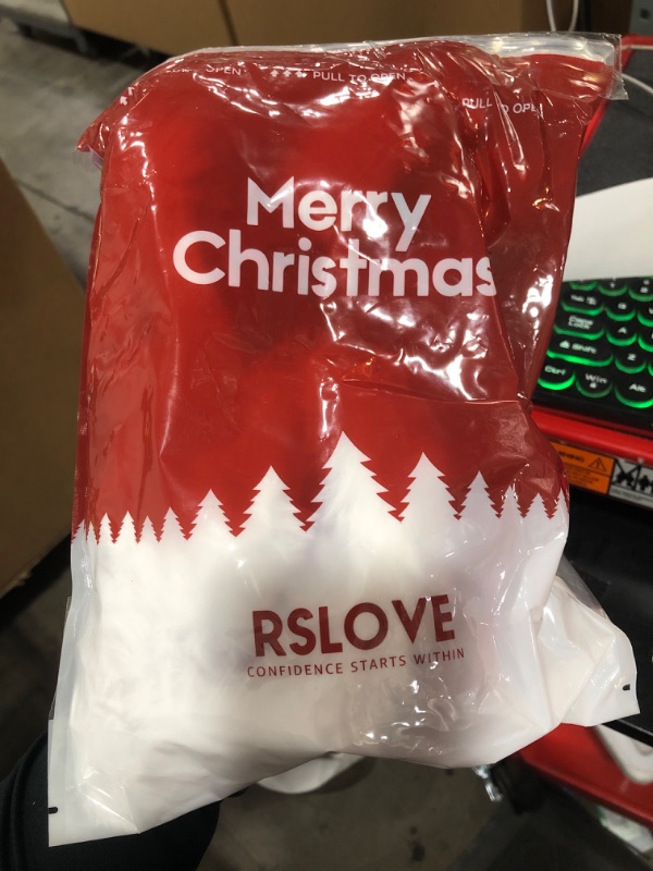 Photo 1 of RSLOVE Sexy Christmas Lingerie For Women Santa Babydoll Chemise Red Costume with 4PCS Garters Belt Red S