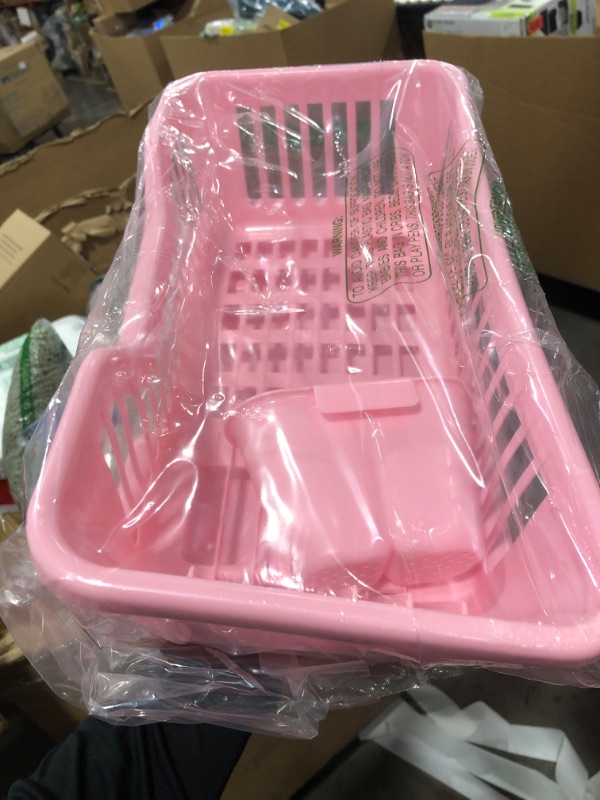 Photo 1 of Kichvoe 1 Set Plastic Dish Drying Rack with Cutlery Holder Water Spout Tableware Rack Kitchen Dish Drainer Dinnerware Basket for Counter Cabinet
