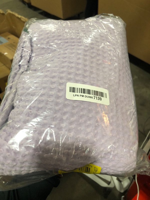 Photo 1 of PHF Pre-Washed Cotton Waffle Weave Blanket Twin Size for Bed,Snag Proof Throw Blanket for Couch Spring Summer,Lightweight Breathable,Oeko-TEX Certified,Machine Washable, Home Decor Gift,Taro Purple
