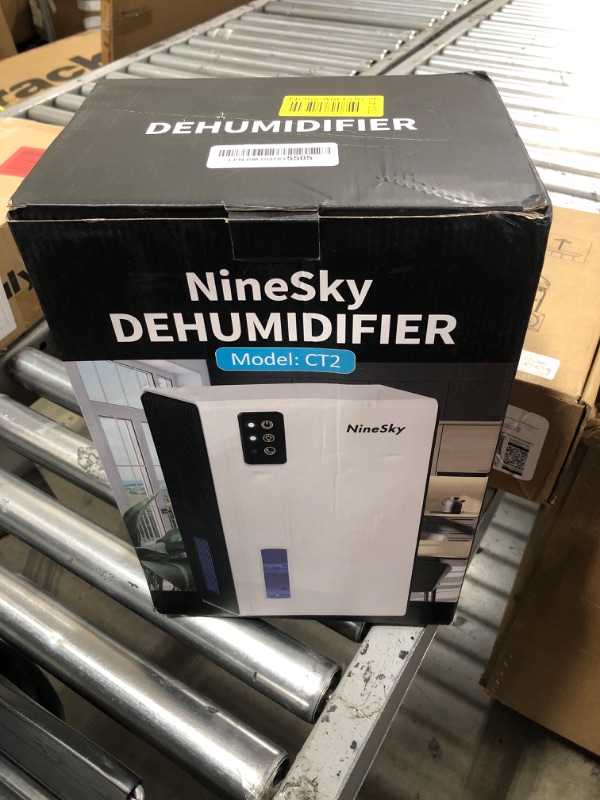 Photo 1 of NineSky Dehumidifier for Home, 95 OZ Water Tank, (1000 sq.ft) Dehumidifiers for Bathroom Bedroom Basement with Auto Shut Off,7 Colors LED Light(White)