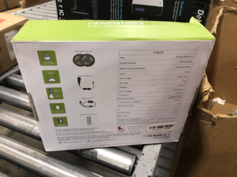 Photo 1 of Novostella Smart Outdoor Rope Light, 105ft (52.5x2) Music Sync RGB LED Strip Lights, App Control and RF Remote Color Changing Dimmable Tape Exterior Lighting Kit, for Garden Decorative Party, 24V IP65