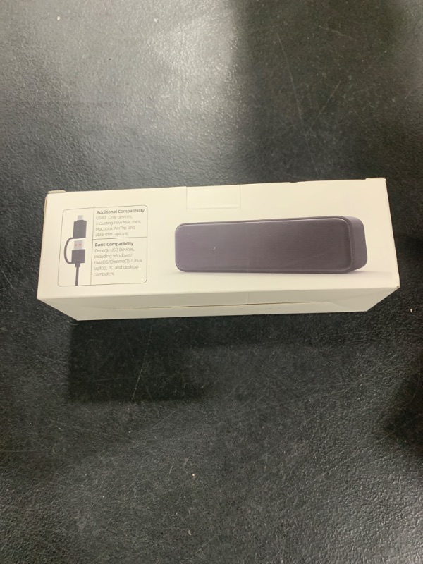 Photo 1 of [Upgraded] USB Computer /Laptop Speaker with Stereo Sound & Enhanced Bass, Portable Mini Sound Bar for Windows PCs, Desktop Computer and Laptops