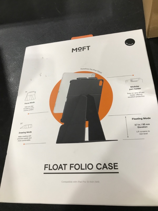 Photo 1 of MOFT Folio Case for iPad Pro(M4) 13 inch(2024) with Detachable Pencil Holder, Protective & Lightweight, Durable MOVAS Material and Comfortable Touch for Browsing,Drawing & Studying, Jet Black