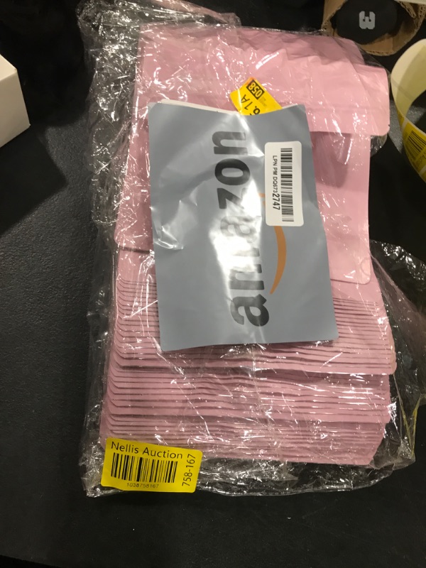 Photo 1 of 100 Pack Resealable Stand Up Bags,7.1" x 10.2" Smell Proof Pouch Sealable Foil Pouch Bags for Packaging (Pink)