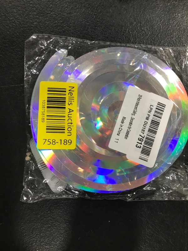 Photo 1 of 28 Pack Iridescent Ceiling Swirl Foil Decorations Hanging Plastic Streamer Themed Swirl Party Decoration for Celebration