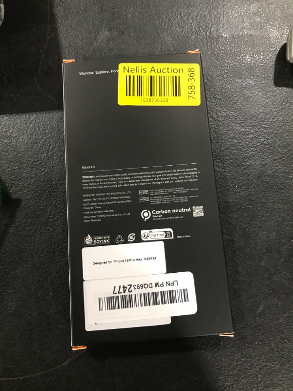 Photo 1 of TORRAS Shockproof for iPhone 16 Pro Max Case (6.9'') 4X Military Grade Drop Proof, Translucent Slim Protective Anti-Scratch Hard PC Back Phone Case for iPhone 16 Pro Max, Matte Desert Titanium Gold