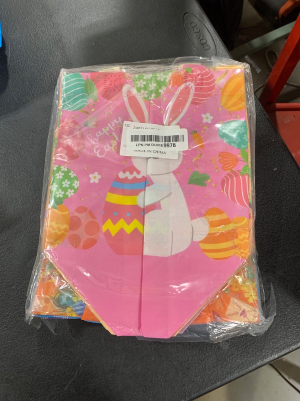Photo 1 of 12Pack Easter Egg Hunt Bags with Handles, Waterproof Bunny Egg Easter Gift Bags, Non-Woven Easter Tote Bag for Easter Baskets, Easter Party Supplies 8.3×7.9×5.9inch, 12 Unique Patterns