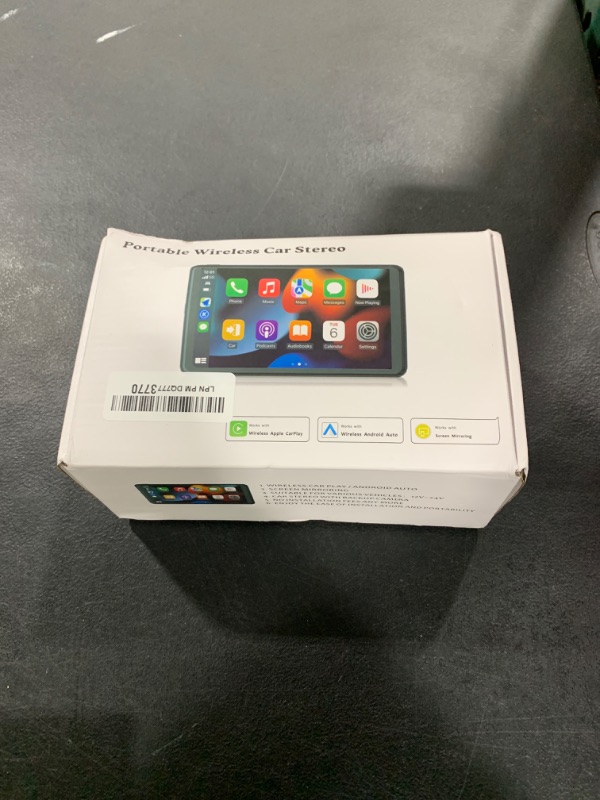 Photo 1 of Portable Wireless Carplay Car Stereo, 7" HD Touchscreen for Car with Apple CarPlay & Android Auto with Backup Camera/Mirror Link/Voice Control/Bluetooth/GPS/AUX/FM Satellite Radio for All Vehicles