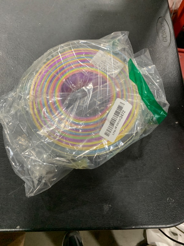 Photo 1 of Silk Rainbow Color Lime Purple Blue Yellow Green Filament with 1.75mm Dimensional Accuracy +/-0.03mm, 1080 Feet per Roll, Vacuum Packaging, 3D Printer PLA Filament GIANTARM