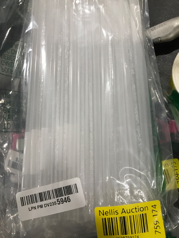 Photo 1 of [Individually Wrapped] 100 Pcs Clear Flexible Plastic Straws, Disposable Bendy Straws, 10.2" Long and 0.23'' Diameter, BPA-Free