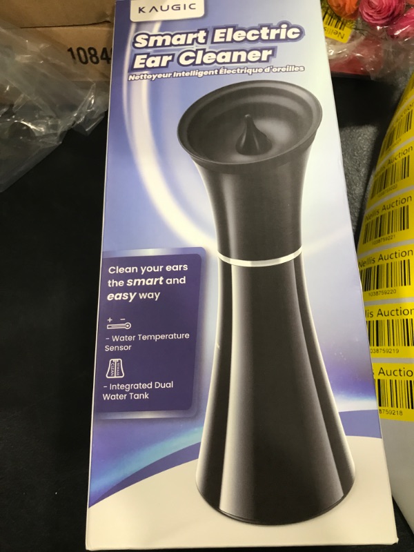 Photo 1 of KAUGIC Upgraded Ear Wax Removal with One-Piece Waste Tank, Safe Ear Cleaner with Water Temperature Sensor, FSA HSA Store Eligible Effective Ear Irrigation Kit & USB-C Cable, IPX7, Semi-Transparent