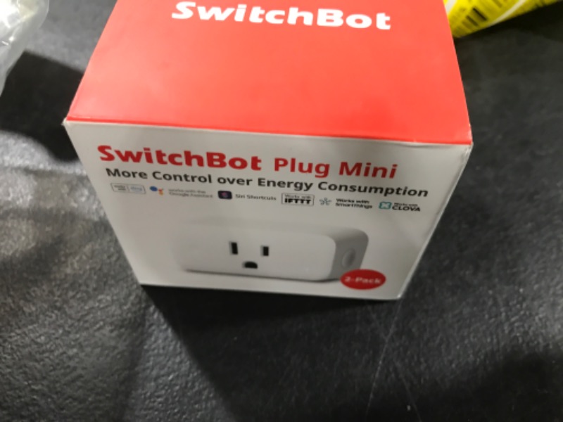 Photo 1 of SwitchBot Smart Plug Mini 15A, Energy Monitor, Smart Home WiFi(2.4GHz) & Bluetooth Outlet Compatible with Alexa & Google Home, APP Remote Control & Timer Function, No Hub Required(2 Pack)