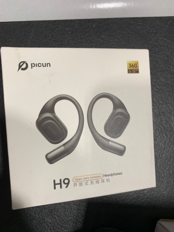 Photo 1 of Picun Open Ear Headphones, Bluetooth 5.4 Wireless Earbuds with LED Display, Snug Fit Ear Hooks, Multipoint Connection, IP54 Waterproof, Mic Clear Calls, 40H Playtime Sports for Running Workout - Black