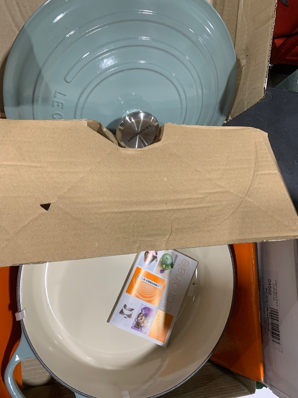 Photo 1 of Le Creuset Enameled Cast Iron Signature Round Wide Dutch Oven, 6.75 qt., Sea Salt