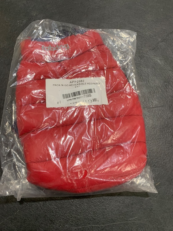 Photo 1 of Fabdog Pack N' Go Reversible Puffer Red/Navy 12"