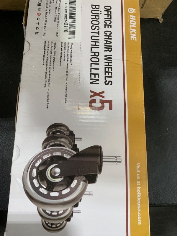 Photo 1 of HOLKIE Office Chair Wheels Roller Blade Caster Rubber Replacement for Office 11x22mm Transparent 3 Inch, Desk Rolling Set of 5 for Hardwood Floors Gaming Chair Wheels Smooth & Silence Gliding