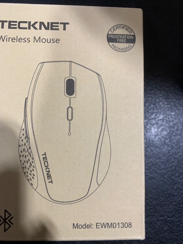 Photo 1 of TECKNET Bluetooth Mouse, 4800 DPI Wireless Mouse, 2-Year Battery 6 Adjustable DPI, 6 Buttons Compatible with Laptop/Windows/Computer - Blue