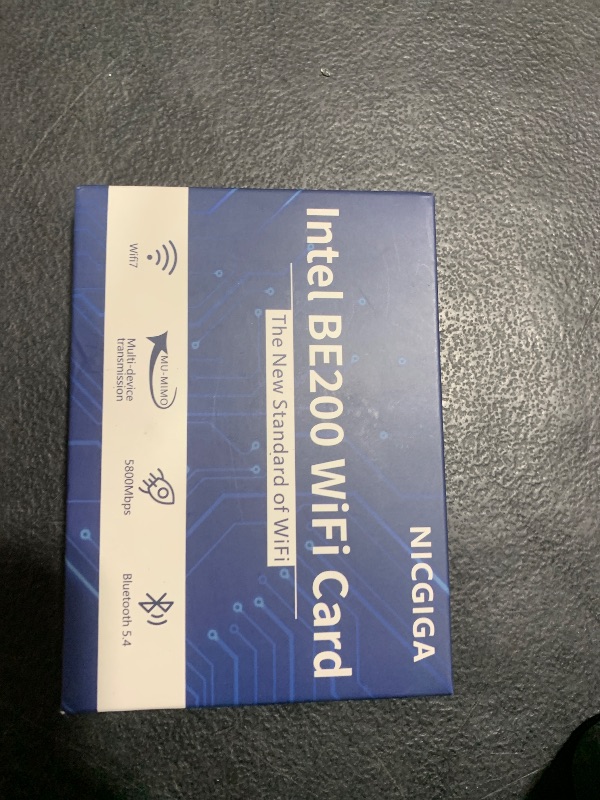 Photo 1 of WiFi 7 Wireless Card Intel BE200 NGW, Bluetooth 5.4, 5800Mbps M.2/NGFF Network Support Windows 10/11 (64bit), Linux, Not Support AMD, Only Supports Intel 12th Generation and Above CPUs.