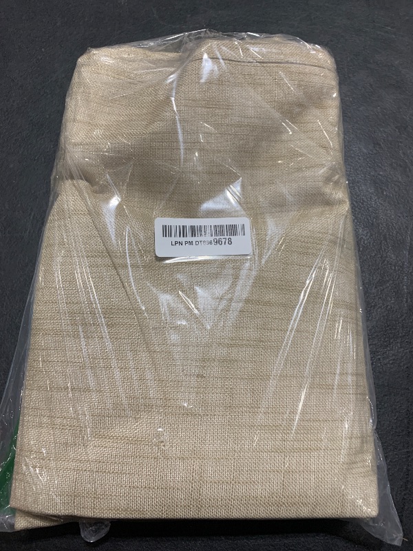 Photo 1 of NICETOWN Taupe 100% Blackout Linen Curtains 95 inch Long Burg, Farmhouse Thick Completely Blackout Window Treatment Panels Thermal Insulated Drapes for Living Room (1 Pair, 52" Width Each Panel)