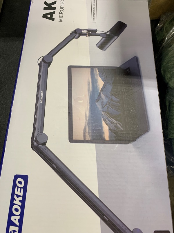Photo 1 of Microphone Arm,Aokeo AK-49 Adjustable Compact Mic Suspension Boom Scissor Arm Stand For Blue Yeti,Snowball iCE, HyperX QuadCast,SoloCast,Elgato Wave,Etc
