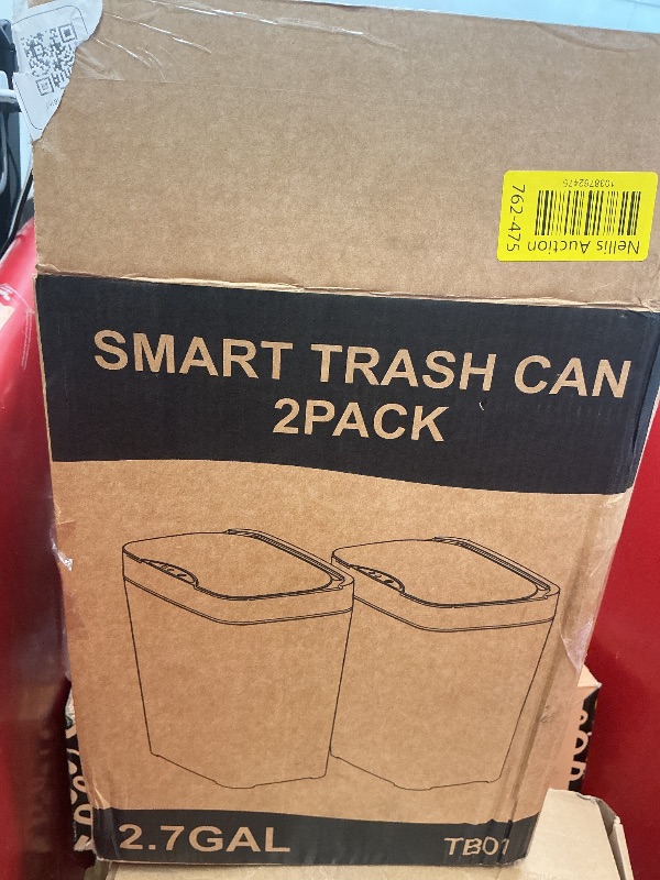 Photo 1 of Vanpopubs 2 Pack 2.7 Gal Bathroom Trash Can with Lid, Automatic Trash Can Small Smart Garbage Can Touchless, Slim Motion Sensor Waterproof Plastic Trash Bins for Bedroom Office Kitchen Toilet