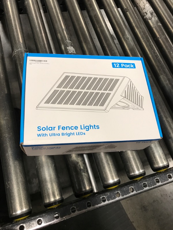 Photo 1 of Fence Lights Solar Powered, 12-Pack Solar Fence Lights Up/Down Flexible Buttons, IP67 Waterproof for Outdoor, 120LM Bright, Auto Dusk to Dawn for Wall/Stairs/Yard/Railing/Deck/Pathway (White & RGB)