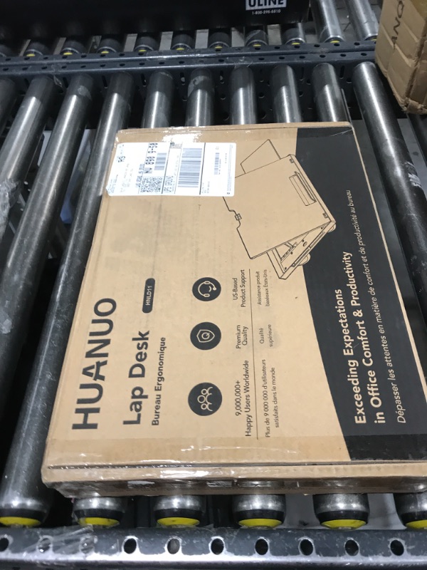 Photo 1 of Adjustable Lap Desk - with 6 Adjustable Angles, Detachable Mouse Pad, & Dual Cushions Laptop Stand for Car Laptop Desk, Work Table, Lap Writing Board & Drawing Desk on Sofa or Bed by HUANUO
