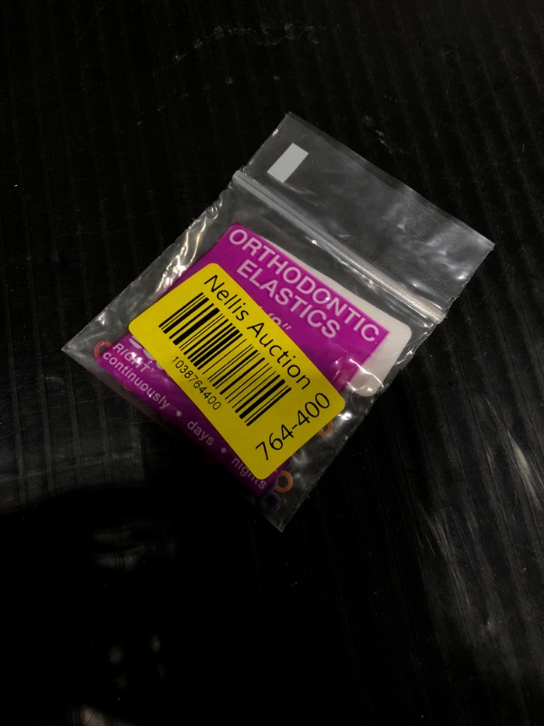 Photo 1 of Neon Non-Latex 100 counts Intraoral Elastic Bands Orthodontic Elastics Dental Rubber Bands Made in US Medium 1/8'', Neon