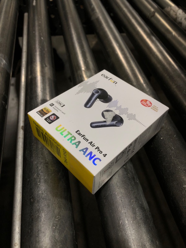 Photo 1 of EarFun Air Pro 4 Adaptive Hybrid Noise Canceling Wireless Earbuds, Qualcomm Snapdragon Sound, aptX™ Lossless, 6 Mics AI CVC 8.0 Call, LDAC Hi-Res Audio, 52H Playtime, Bluetooth 5.4, in-Ear Detection