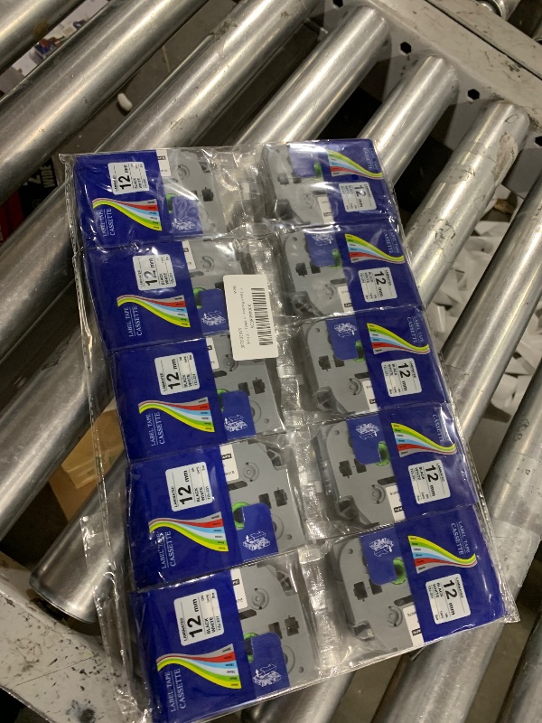 Photo 1 of P Touch Replace Tape Compatible with Brother TZ TZe TZe-231 TZe231 Tape, 12mm 0.47 inch Laminated White Label Tape Work with Brother PT-D220 PT-D210 PTH110 PT-D410 PT-1880, Black on White - 10 Pack