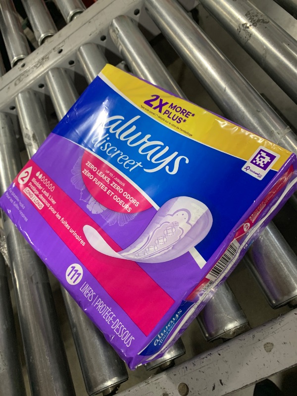 Photo 1 of Always Discreet, Incontinence Liners, Very Light, Long Length, 111 Count, 111 Count