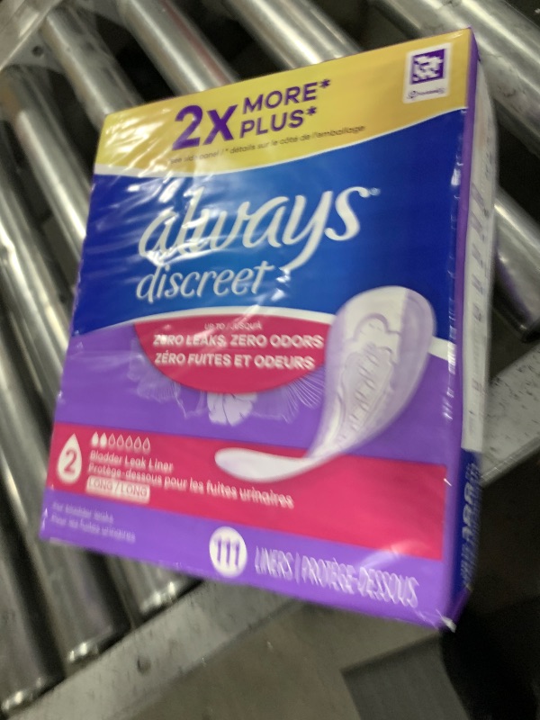 Photo 1 of Always Discreet, Incontinence Liners, Very Light, Long Length, 111 Count, 111 Count