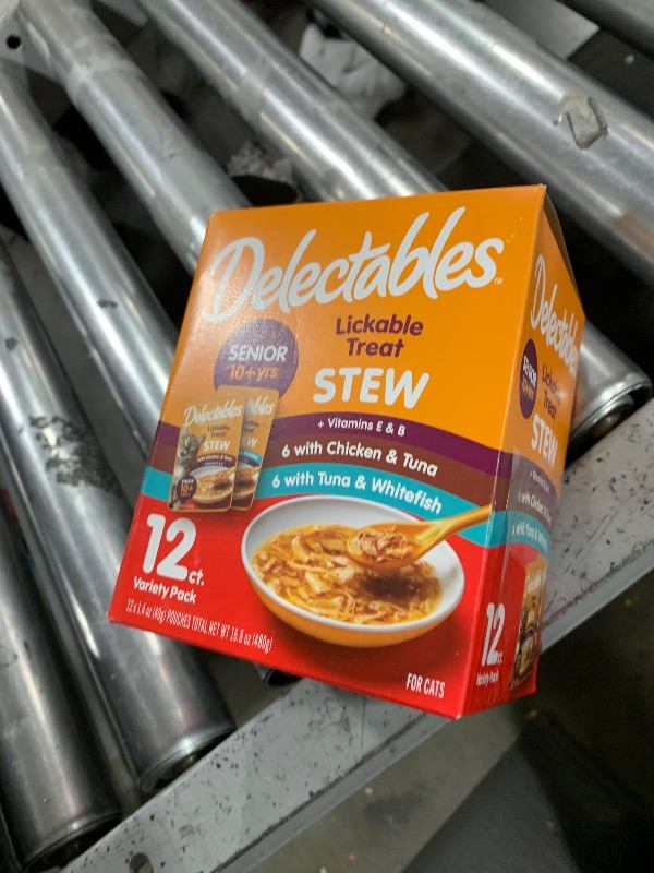 Photo 1 of Hartz Delectables Stew Senior Cat Treat Variety Pack, 12 Count
