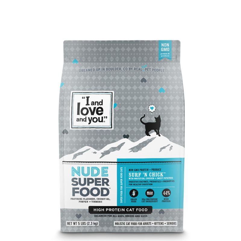 Photo 1 of I and Love and You Nude Food Cat Kibble, Surf N Chick 5 Lb Bag

