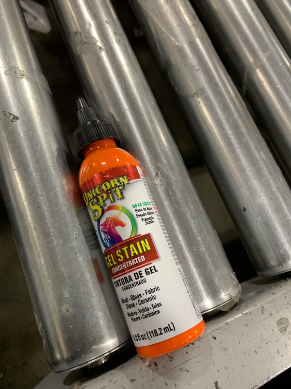Photo 1 of Unicorn Spit Flat Orange Gel Stain and Glaze 4 oz.