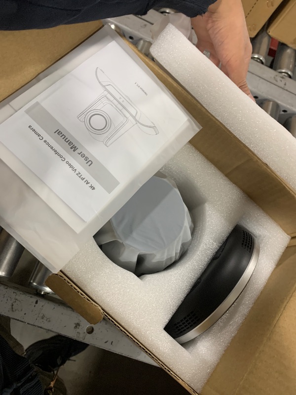 Photo 1 of TONGVEO 4K Conference Room Camera System, AI Auto-Tracking PTZ Camera 5X Digital Zoom with Speakerphone Set 120° Wide-Angle USB3.0 for Zoom Skype Teams OBS and More
