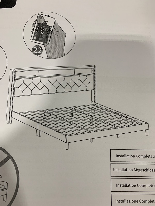 Photo 1 of BED FRAME UNKOWN SIZING 